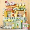 Restaurant Dessert Coffee Pet Fruit Store Street View Food House Building Blocks Kit Girls Bricks Model Kids Toy Boy Child Gifts