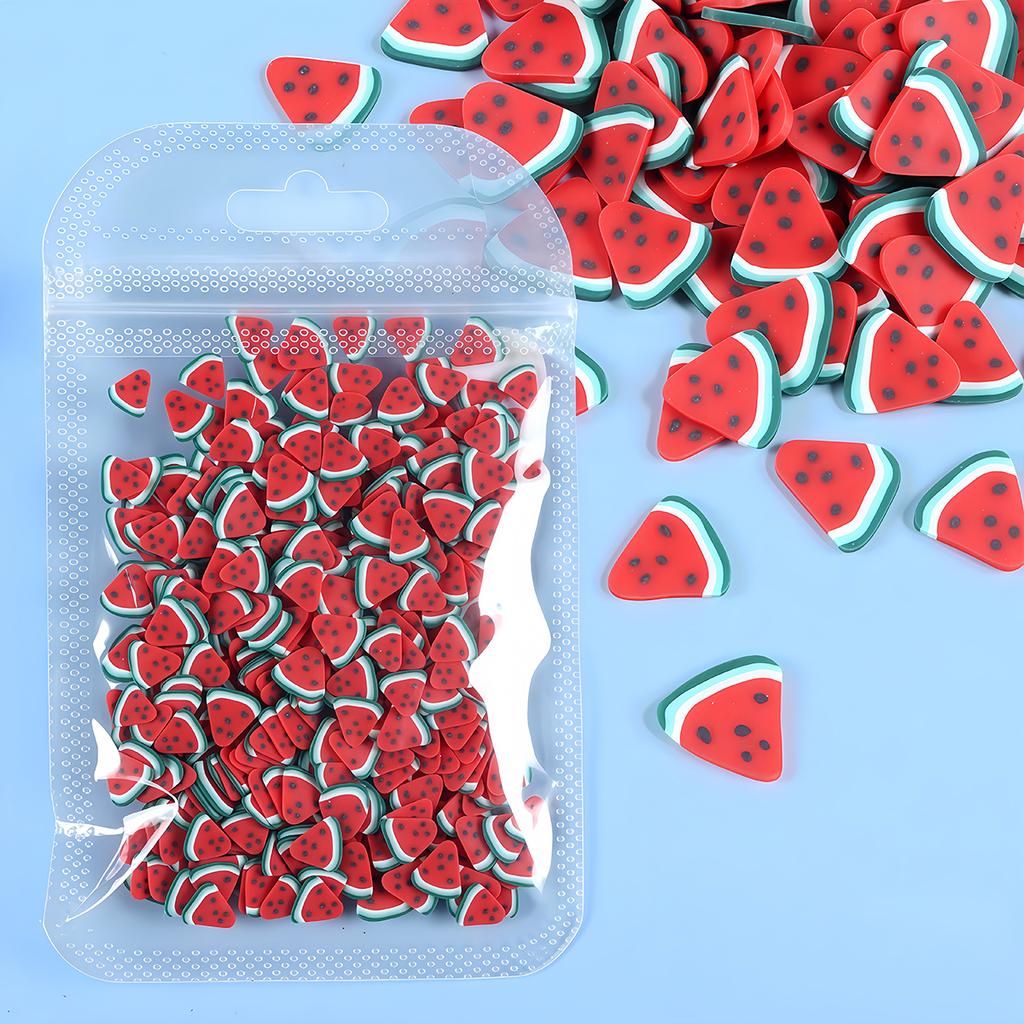 10g Nail Art Decoration Heart Fruit Candy Slices Polymer Clay Nail Charms Manicure Accessory for DIY Resin Silicone Mold Filler