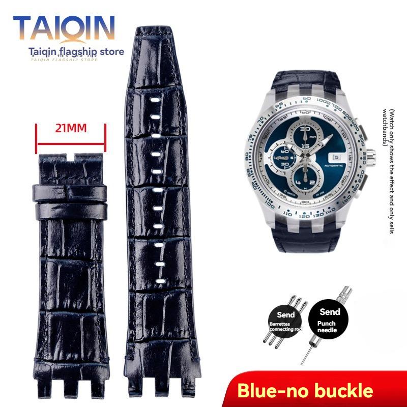 

Для Swatch SVGK403 SVGK407 SVGB400 SVGB402 SVGB408 Ремінець для годинника зі справжньої шкіри 22 мм Чоловічий Браслет Ремінець Аксесуари 22mm