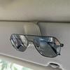 Car Glasses Holder Eyeglass Mount Glasses Hanger Clip PU Leather Car Glasses Holder Protective Sunglass Visor Clip Eyeglasses