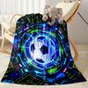 1pc Soccer Ball blanket Soft Warm Lightweight Perfect for Travel Camping Picnics Sofa Office Bed Living Room Ideal Gift for Friends and Family