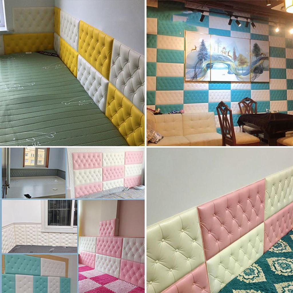 3D Self-Adhesive Waterproof Wall Stickers: Anti-Collision, Anti-Fouling, Soft Tatami for Children's Room or Bedroom.