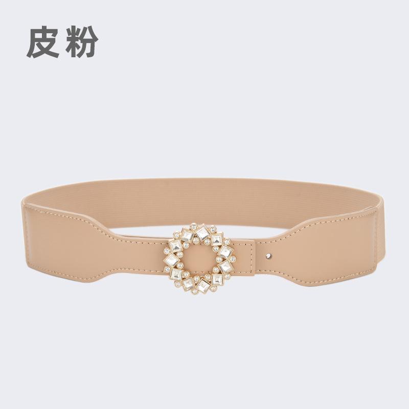 Rhinestone Belt Loose Tight Belt Women'S Elastic Elastic Wide Narrow Waist Seal Women'S Dress Thin Belt Skirt