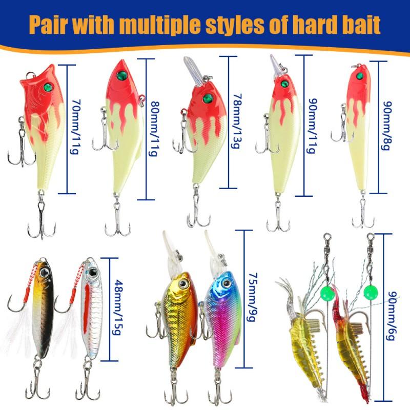 24-Piece Fishing Lure Gift Set Bass Pike Walleye Metal Spinnerbaits Minnows Assorted Colors Carbon Steel