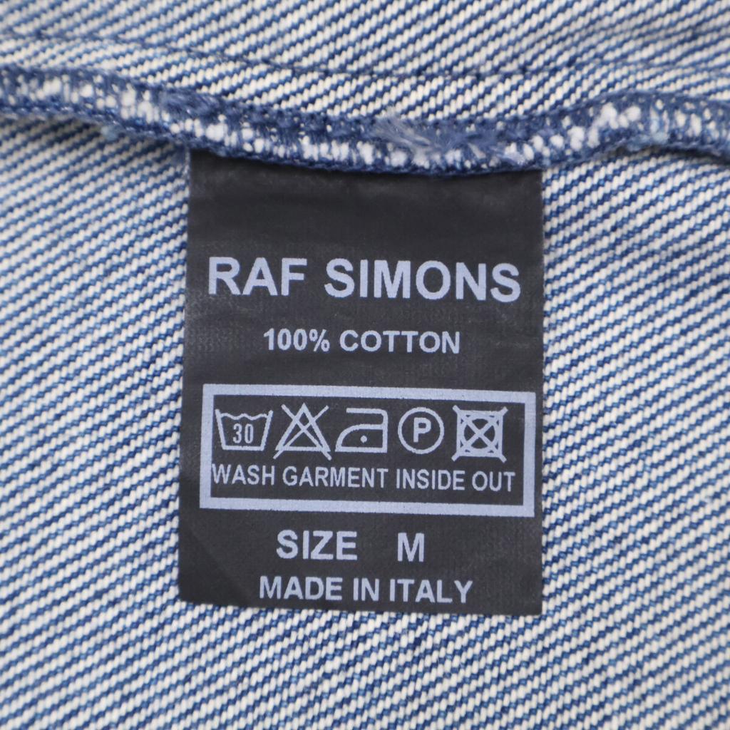Raf Simons Logo Patch Denim Shirt Jacket M blueUsed