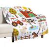 Farm Animal Tractor Blanket Flannel Cartoon Animal Blanket Lunch Break Four Seasons Sofa Office Blanket