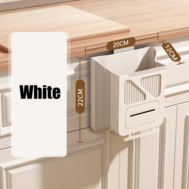 Мусорное ведро для кухни маленькое подвесное мусорное ведро складное мусорное ведро для кухни пластиковое мусорное ведро для кухни под раковиной 7L белый 1440₽