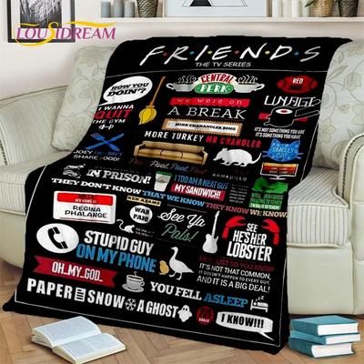 Friends TV Show Central Perk Plaid Zachte Gezellige Deken voor Huis Slaapkamer Reizen Perfect Cadeau voor Fans en Kinderen