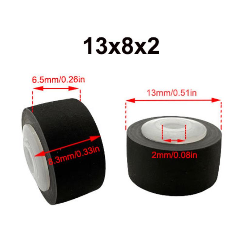 1Pcs 13X8.3X6.5X2Mm Rubber Pinch Roller Belt Pulley Audio Recorder Cassette Deck For 700 800 777 4500 9930 9940 For Sanyo Sharp