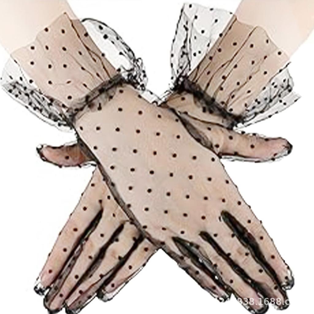 Outdoor UV-proof Riding Screen Display Party Household Lace Breathable Gloves