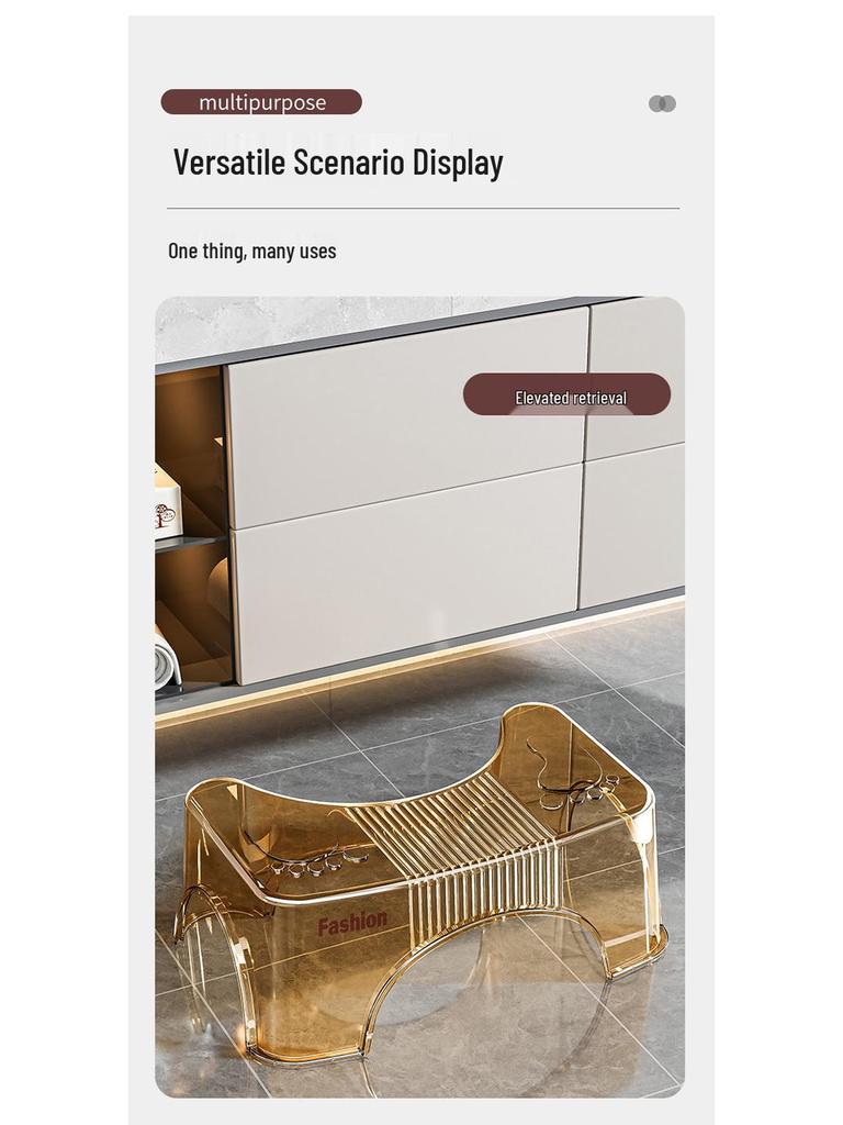 Transparent Thickened Toilet Footrest for Bathroom and Bedroom Use