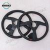 SIBEIKE Montecarlo Style Leather Steering Wheel 14inch JDM Modified Car Sports Racing Steering Wheel