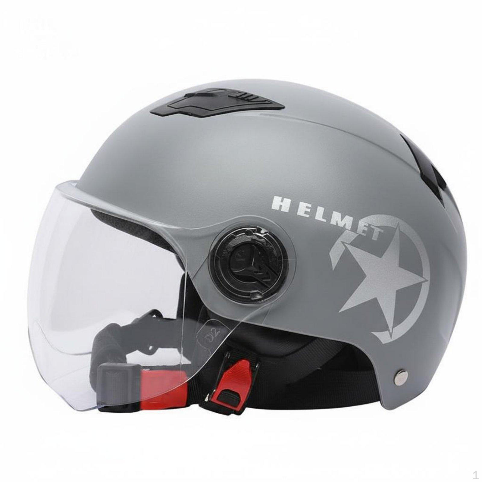 Electric Bike Half Helmet 3C Certified Summer with Sun Visor Breathable ImpactAbsorbing