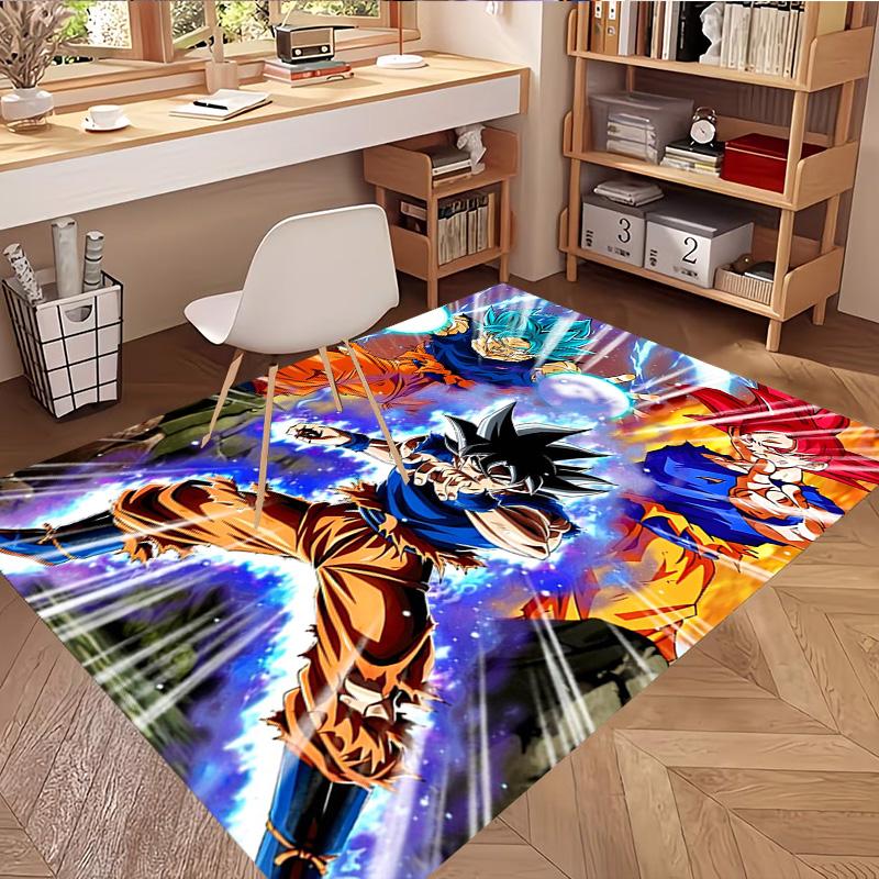 DRAGON BALL Print Rug, Washable Floor Carpet, For Entryway Dorm Laundry Room Office Study, Home Decor Birthday Christmas Gift