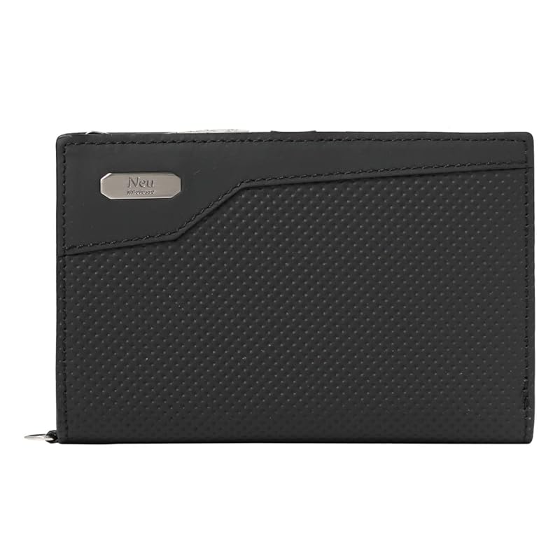 

[Noi Interesse] Neuinteresse wallet middle Ix men s 3391 Neu interesse genuine leather leather cowhide [01]Black x black