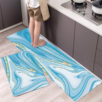 1Pcs Anti Fatigue Kitchen Rugs, OneHouse Marble Print Waterproof Non-Slip Thick Cushioned Kitchen Mat Heavy Duty Comfort Standing Mat for Kitchen
