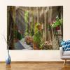 Pastoral Rose Flower Tapestry Spring Tapestry Background Cloth HD Hanging Cloth Tapestry Home Decor Home Decor with Install Fittings