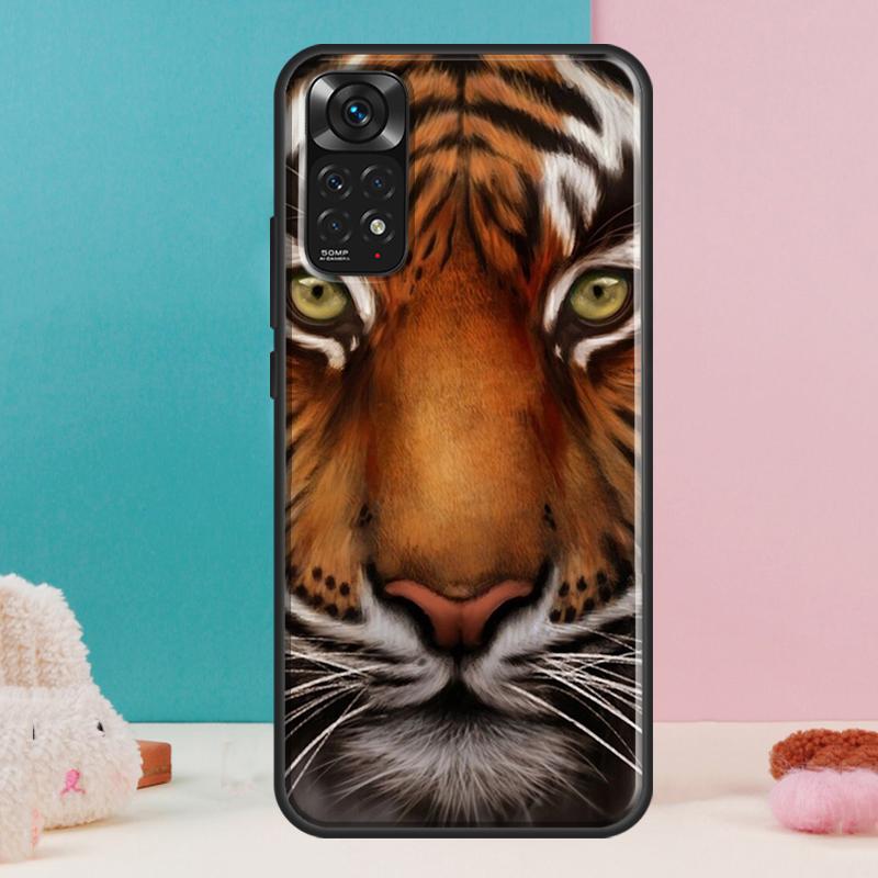 Lion Tiger Face Case For Xiaomi Redmi Note 14 13 12 Pro 11 9 10 9S 10S 11S 12S Redmi 14C 13C 10C 12C Cover