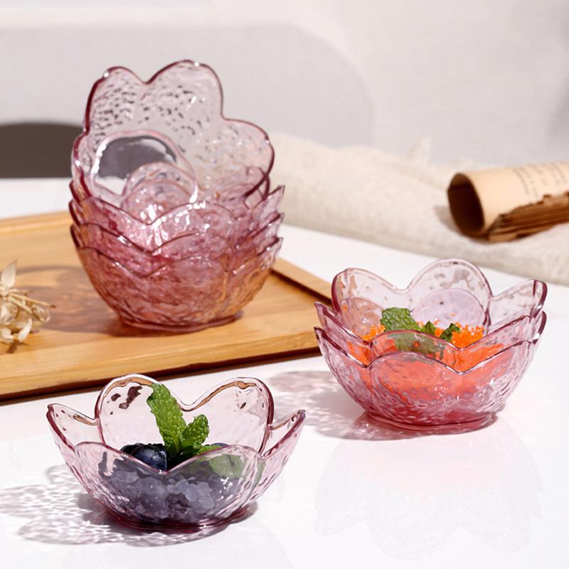 Hammer Pattern Cherry Blossom Sauce Dishes Small Plastics Seasoning Dish Sauce Bowl Ice Cream Small Dinner Plates