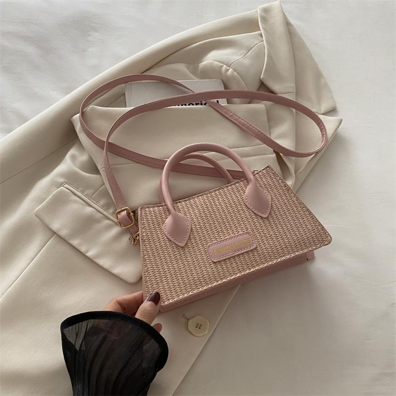 2024 Fashionable One Shoulder Crossbody Bag Stylish Unique Handheld Small Square Bag In Black Khaki Pink Green White