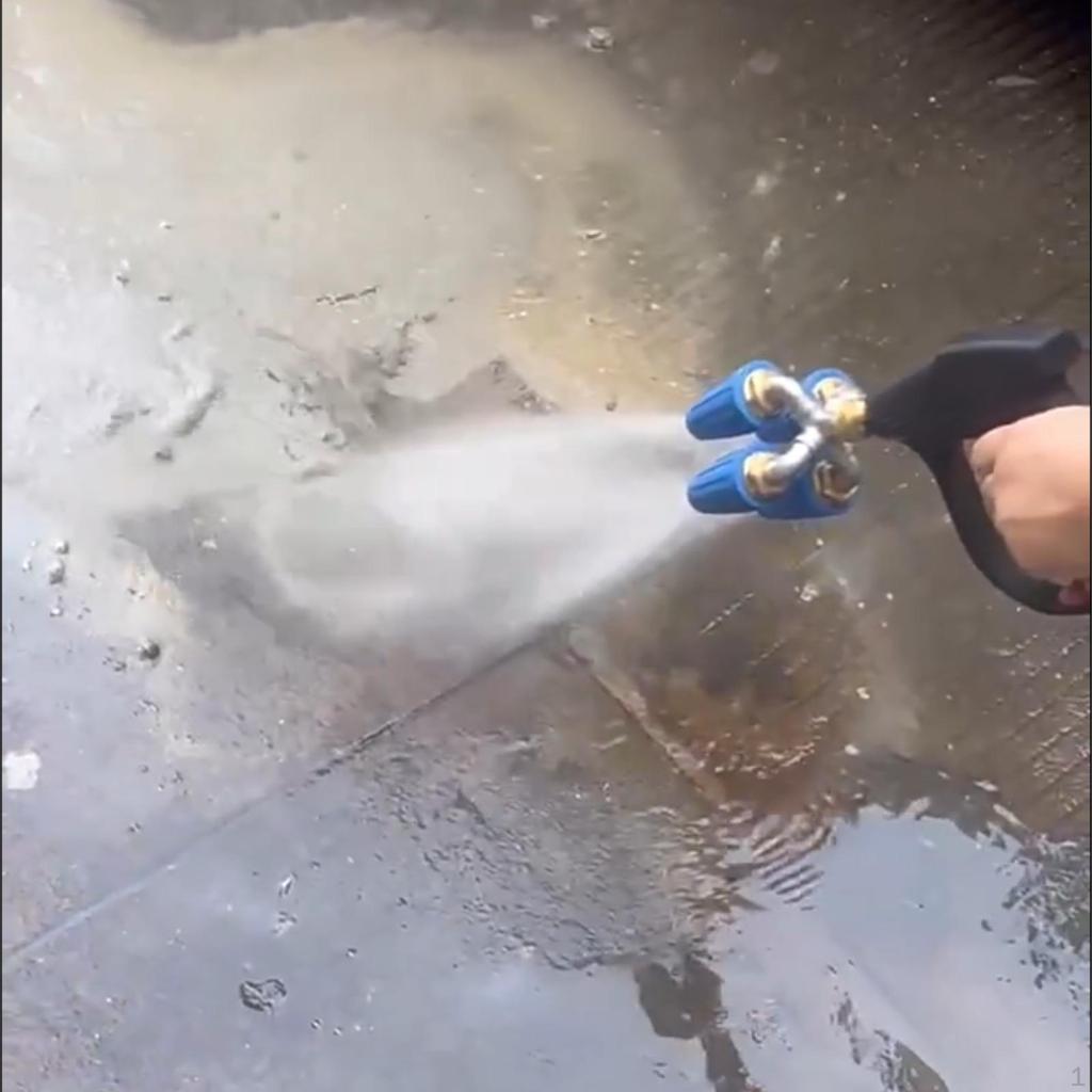 Nozzle Pressure Washer 4000 PSI 360° Rotating for Quadruple Cleaning