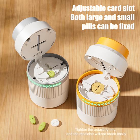 3-v-1 Řezačka na pilulky 1/4 1/2 Dělič pilulek s úložným prostorem Drtič pilulek Přenosný organizér na tablety pro malé nebo velké pilulky Domácí cestovní použití