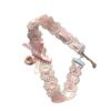 Bowknot Heart Pendant Necklace Adjustable Bow Neckchain for Women Elegant Lace Collarbone Chain Choker Accessories