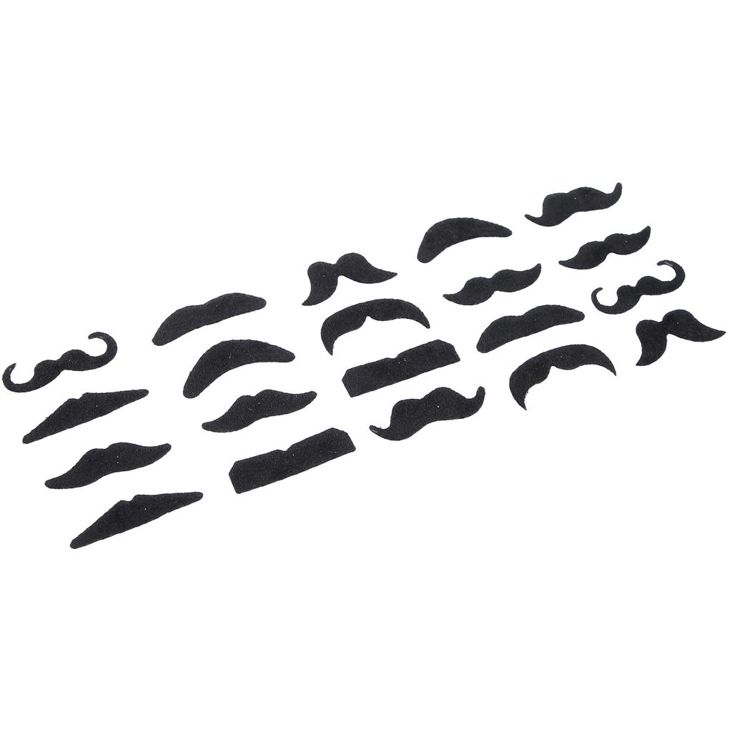 20 Pieces Fake Mustaches Funny False Beard Black Mustaches for Costume Accessories