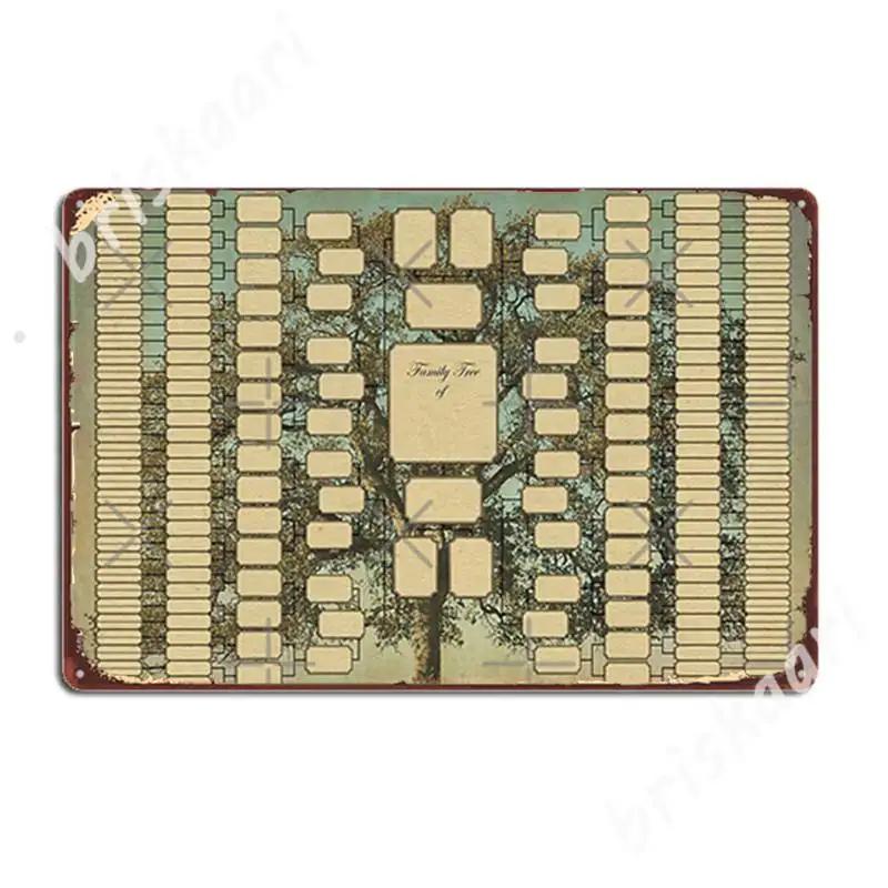 

8 Generation Family Tree Metal Signs Club Party Cave pub Funny Wall Decor Tin sign Posters 20x30cm