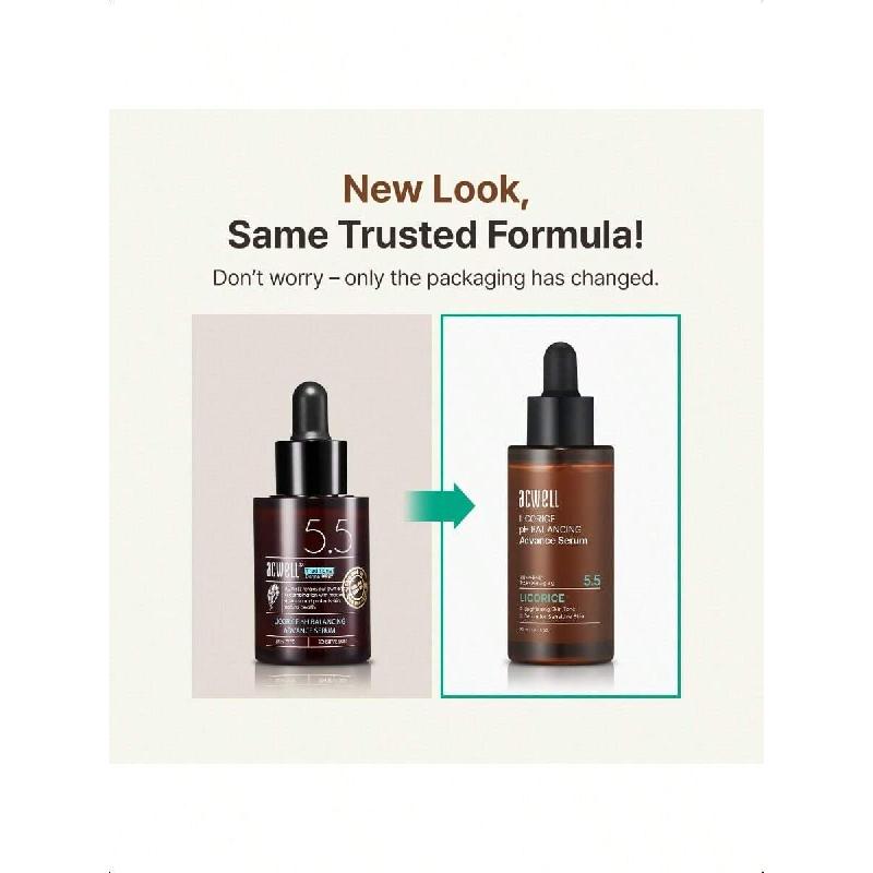 Acwell Licorice PH Echilibrant Ser Facial Avansat Ampulă 30ml - Luminozitate Și Îngrijire Pete Pigmentare Ser Facial Pentru Pielea Ternă