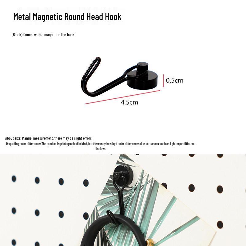 Japanese Strong Magnetic Mini Metal Hook for Refrigerator and Kitchen Use, No-Drill Required