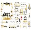 Graduation Party Photo Booth Props Set for Class of 2026 with Glasses Hats Signs and Decorative Accessories for Graduation Events