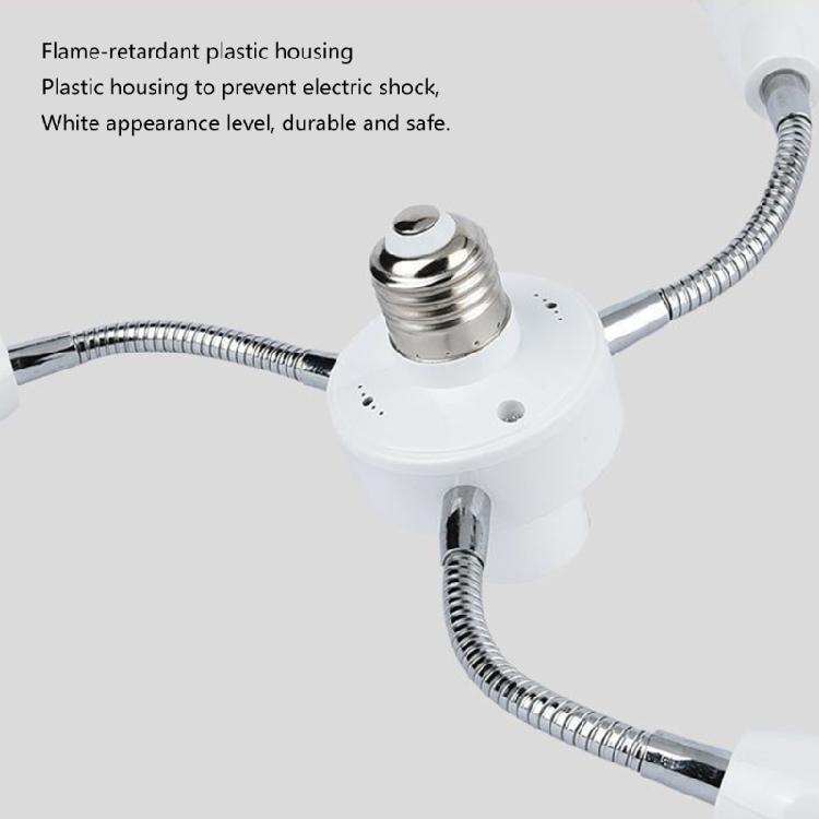 Adjustable 3/4/5/6 in 1 E27 Splitter Socket Adapter E27 Standard LED Bulbs