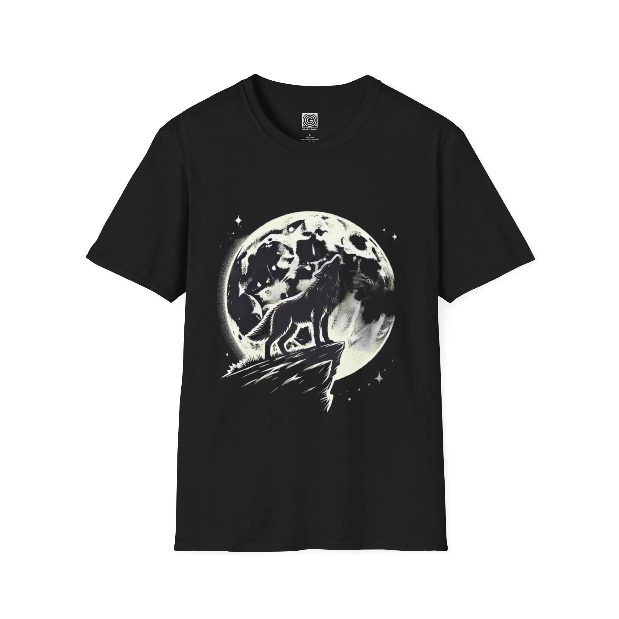 

Best Selling Fashion New Animal Spirit T-Shirt, Wolf Graphic Tee, Moon Howling Unisex Shirt, Nature Lover Gift, Wildlife Apparel 4XL