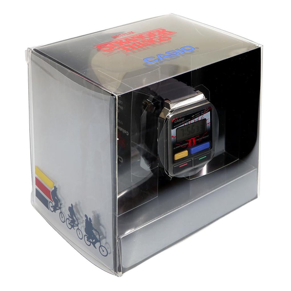 CASIO Digital Watch Stranger Things Collaboration Model A120WEST-1A Unisex Skeleton Grey