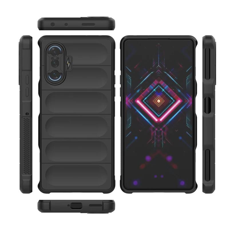 Pro Xiaomi Redmi K40 K50 Gaming 5G Zadní kryt Pouzdro na telefon Měkký tekutý silikon Nárazuvzdorný Pancéřový Chránič Funda Coque