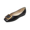 Fashion Brand Soft Ballet Ballerinas Flats Shoes Gold Square Buckle Casual Driving Moccasins Feminino Brief Slip On Espadrilles Oxfords