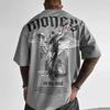 Oversize Streetwear Men Money Angel Print T Shirts Short Sleeve O Neck Tee Tops Summer Fashion Trend Clothing for Mens Loose Fat