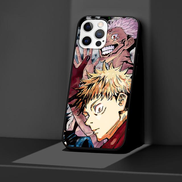 Jujutsu Kaisen Case For Iphone 14 11 13 Pro Max 12 Mini Xr 7 8 Plus Se 2020 Xs 6 6s +Coque Black Soft Mobile Phone Bag Cover