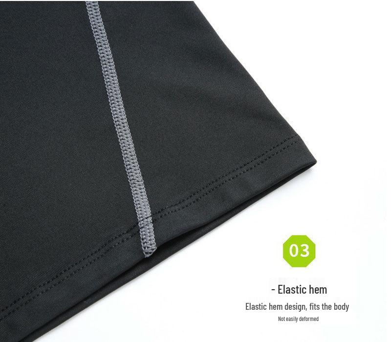 Men's Quick-Dry Compression T-Shirt, Short & Long Sleeve, Breathable Elastic Fit, Perfect for Basketball & Fitness.
