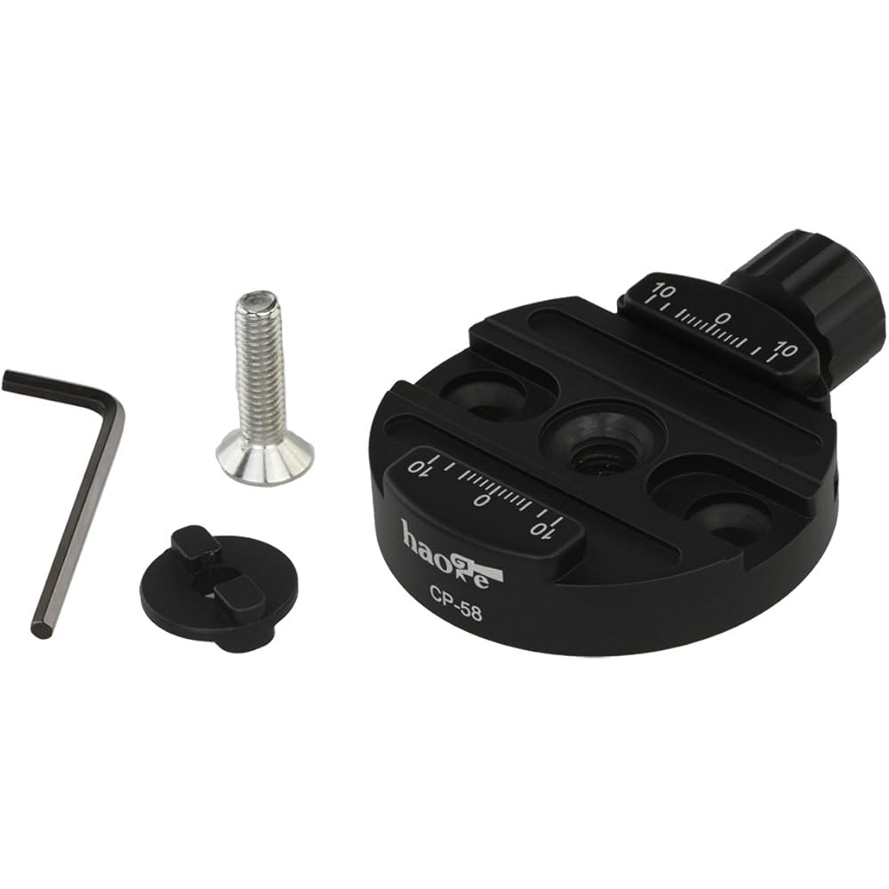 Haoge Combo Boss Adapter with CP-58 58 mm Arca-Swiss Compatible Quick Release Clamp for Manfrotto Tripod Ball Head Clamp Replacement