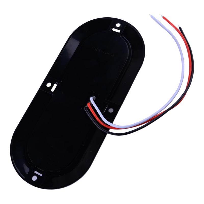 2Pcs 12-24V Red LED Car Truck Trailer Oval Side Marker Turn Signal Light Lamp