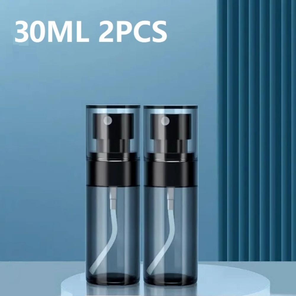 2 Pieces of 30/60/80/100/120ml Spray Bottles, Black Plastic Fine Mist Mini Mr. Bottles for Hair, Cleaning, Salon, Planting and S