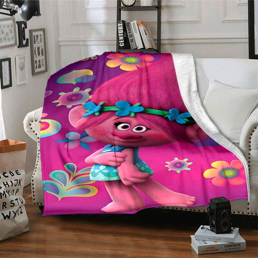 1Pc Pink Hair Adventure Blanket For Couch Bed Plush Cozy Fuzzy Blanket Super Soft Warm Blankets For Fall And Winter 091849