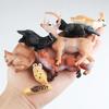 Oenux 8 Stück Wildtiere Wald Eule Fuchs Hirsch Eichhörnchen Hase Actionfigur Modell Miniatur Kuchenaufsätze Lernspielzeug Kinder Geschenk