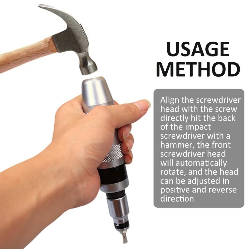 7PCS High Torque Impact Screwdriver Hardness Screw Tool Set Non-slip Screw Extractor Hand Tool