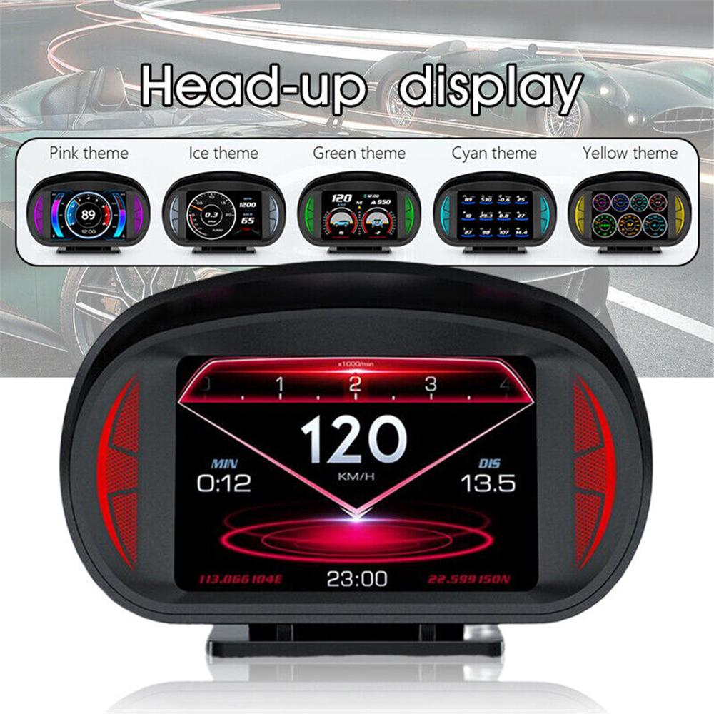 3 In Car OBD GPS HUD Digital Head Up Display Speedometer Speed Temp Alarm Gauge