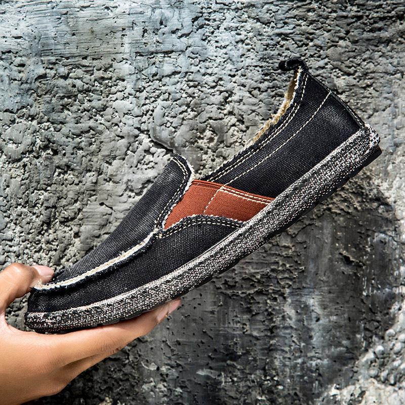 Große Größe Schuhe Frühling und Sommer Neue Leinenschuhe Stoffschuhe Fuß Freizeitschuhe