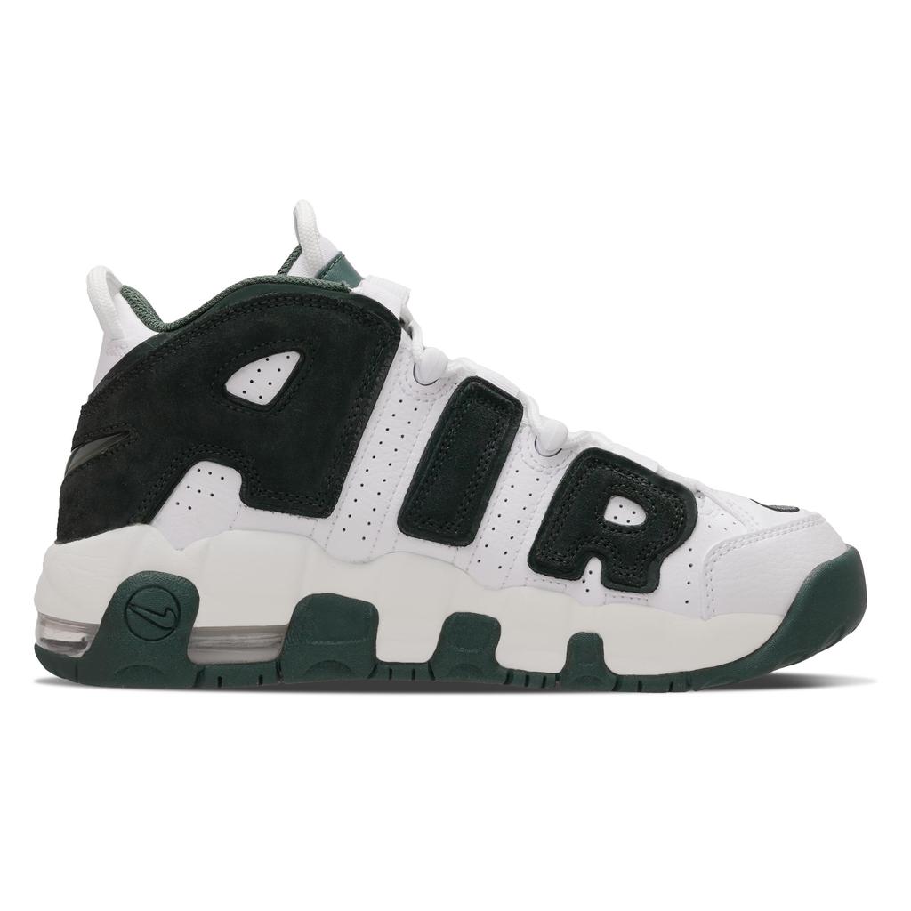 Nike Air More Uptempo Vintage Basketball Shoes Women's High top White/Green FQ1938-100(Team645-)