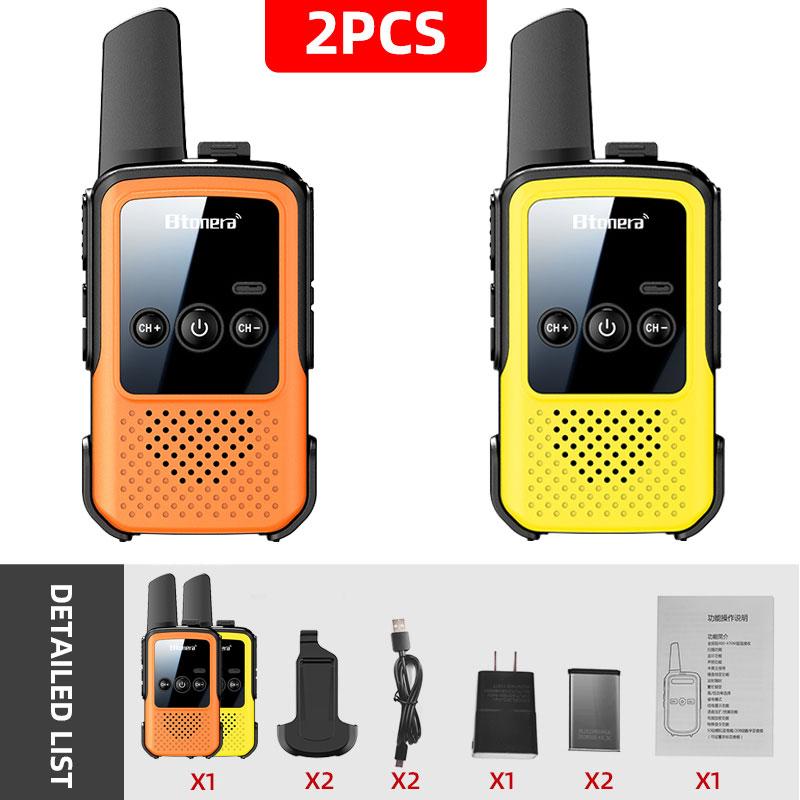 BTONERA BT300 MiniTalkie-walkie Radio bidirectionnelle 2 PIÈCES Talkie-walkie pour enfants Radio de communication PMR/FRS Portable pour Camping Jouets
